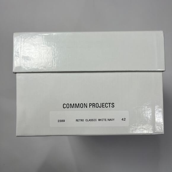 NEW COMMON PROJECTS RETRO Classic Low Sneakers White Navy EU 42 US 9 Shoes ITALY - Picture 2 of 15